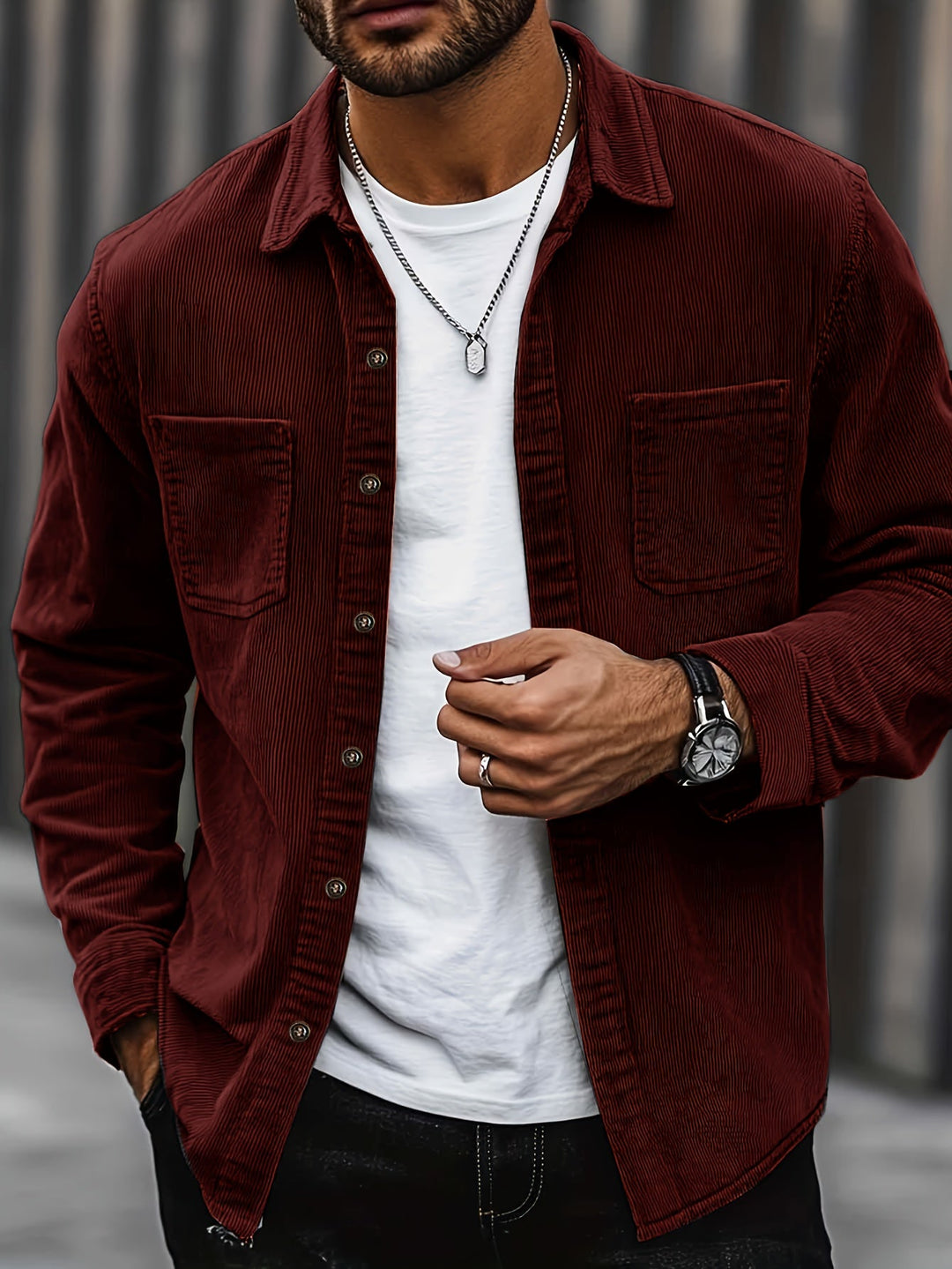 CORDUROY OVERSHIRT FOR MEN