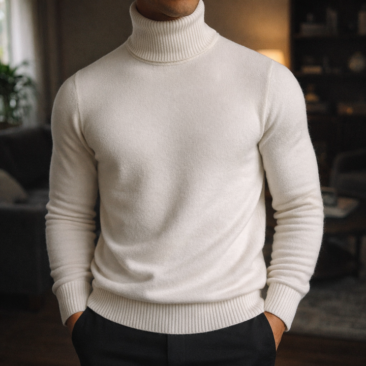 Pull col roulé en maille Leroux