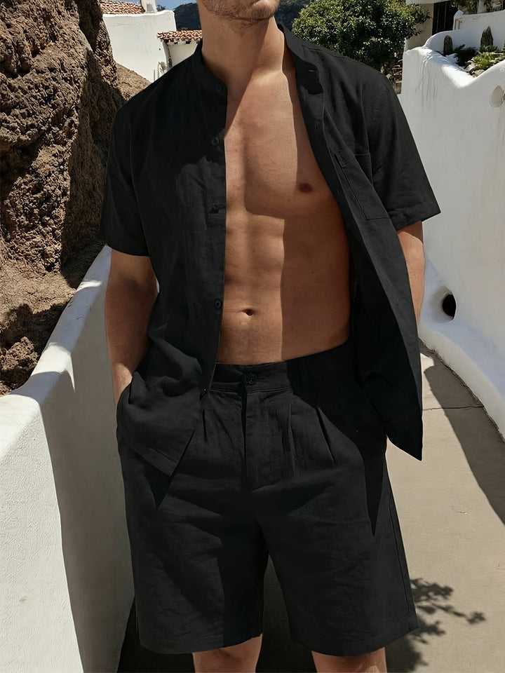 BUTTONED SHORTS SET FOR MEN