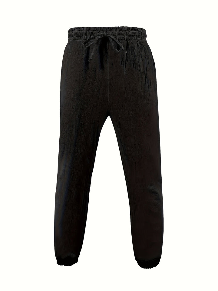 HIGH WAIST LINEN TROUSERS FOR MEN