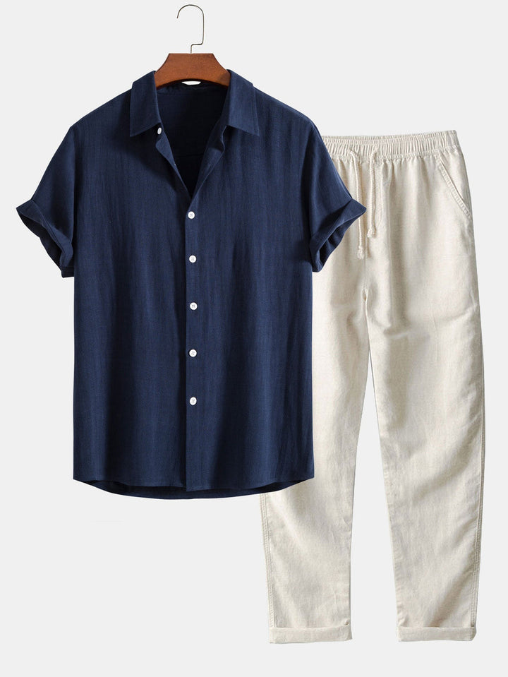 STAND COLLAR TWO PIECE SET FOR MEN