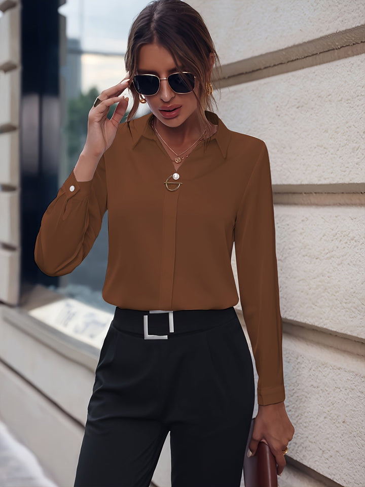 BEAUMONT NICE | BLOUSE SLIM À BOUTON PERLE POUR FEMMES