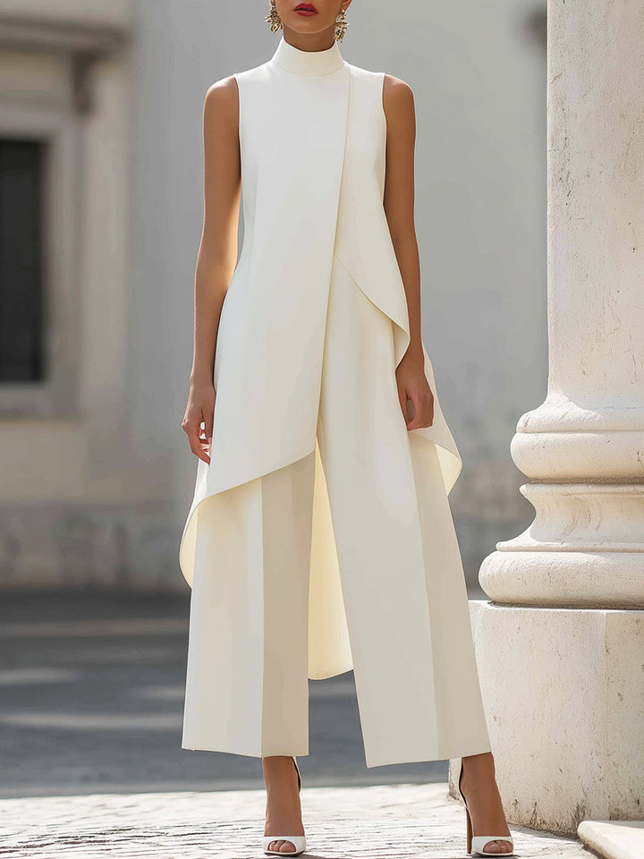 BEAUMONT NICE | COMBINAISON À JAMBES LARGES ASYMÉTRIQUE POUR FEMMES