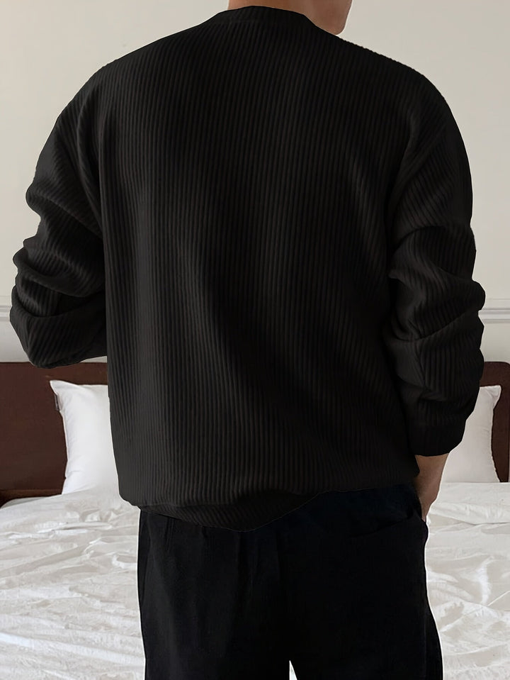 TEXTURED KNIT SWEATER FOR MEN