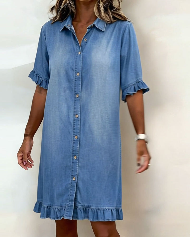 BEAUMONT NICE | ROBE EN DENIM À BOUTONS POUR FEMMES