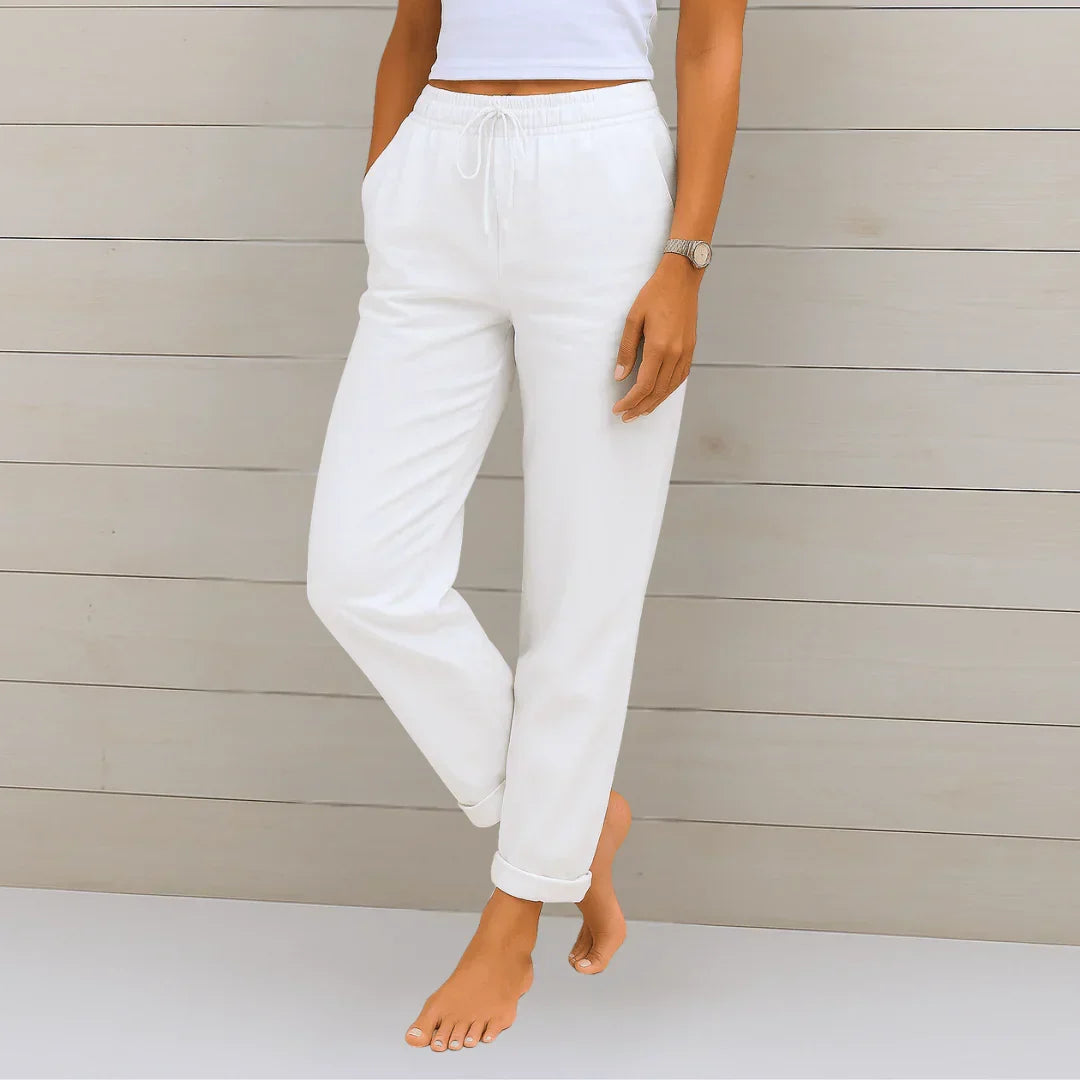 BEAUMONT NICE | PANTALON EN LIN EXTENSIBLE POUR FEMMES