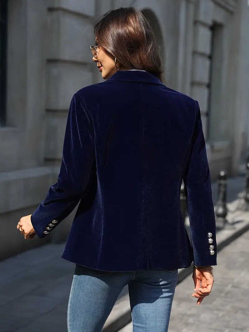 BEAUMONT NICE | BLAZER EN AJUSTÉ AVEC BOUTONS DORÉS POUR FEMMES