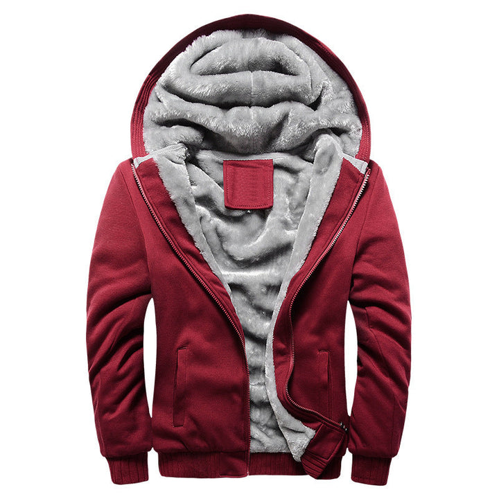 FLEECE HOODED JACKET FOR MEN