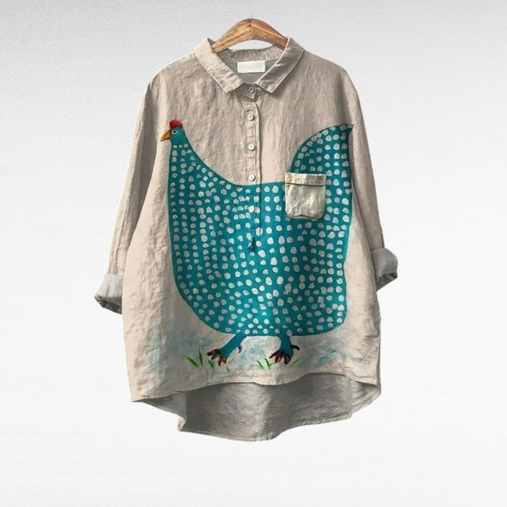 BEAUMONT NICE | BLOUSE POULE ARTISTIQUE POUR FEMMES