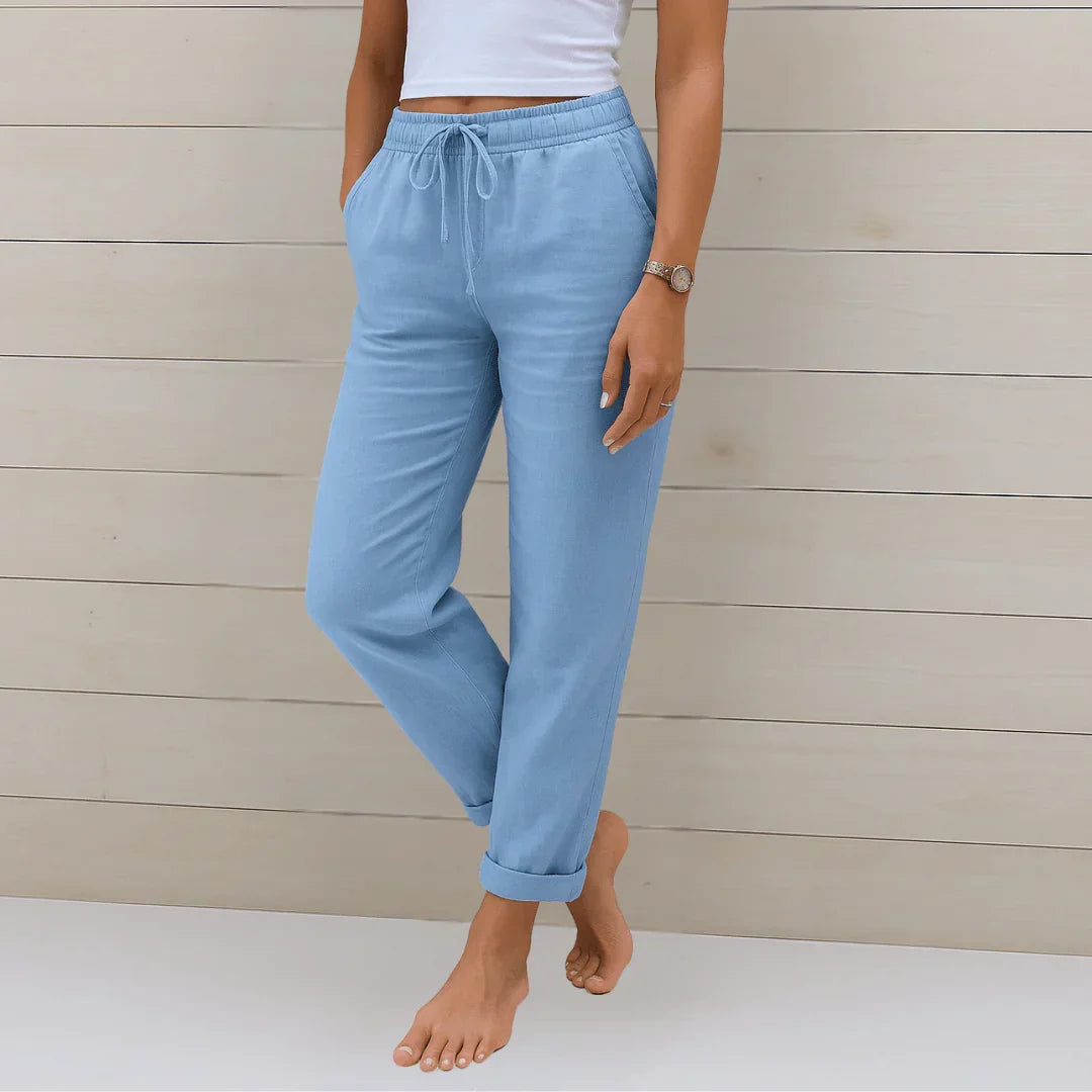 BEAUMONT NICE | PANTALON EN LIN EXTENSIBLE POUR FEMMES