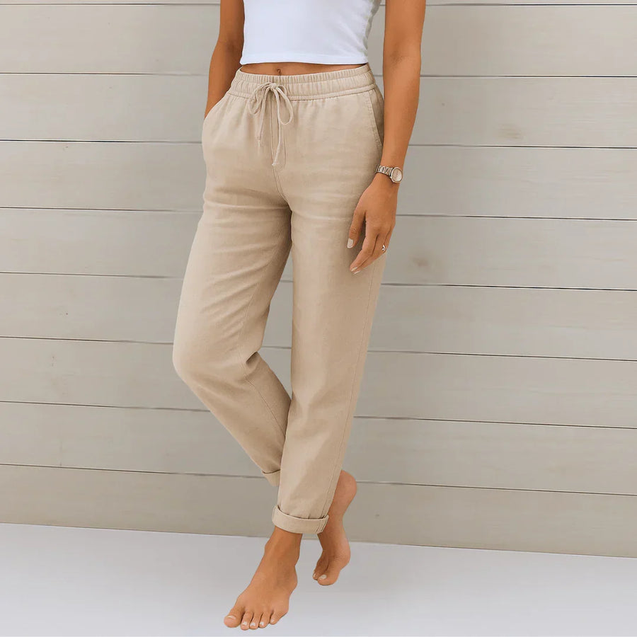 BEAUMONT NICE | PANTALON EN LIN EXTENSIBLE POUR FEMMES