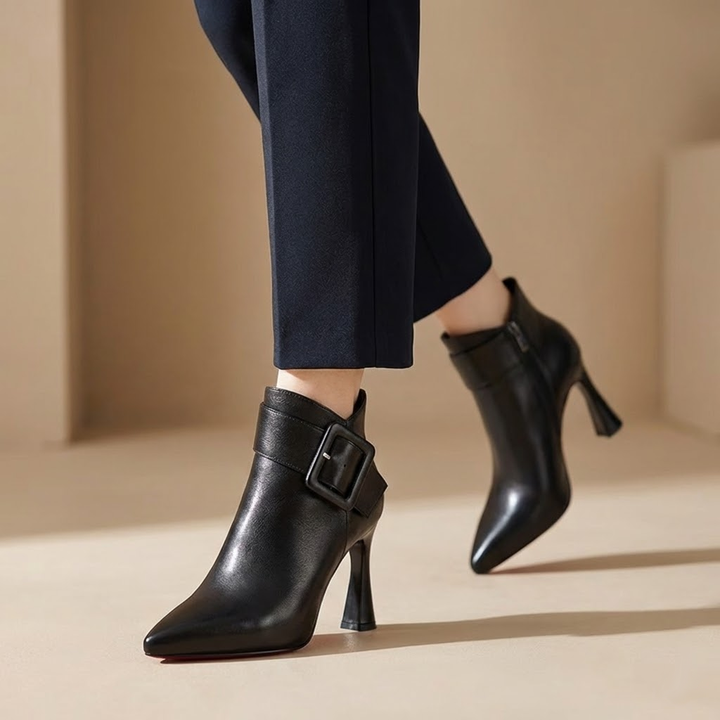 BEAUMONT NICE | BOTTINES À TALON ET BOUCLE POUR FEMMES
