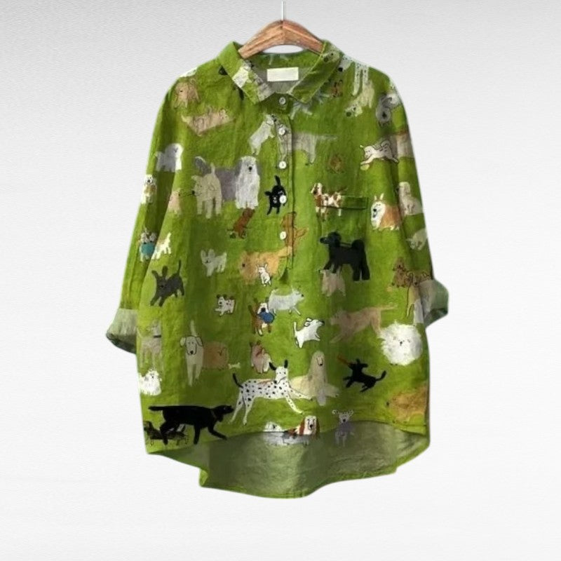 BEAUMONT NICE | BLOUSE IMPRIMÉ ANIMAUX POUR FEMMES