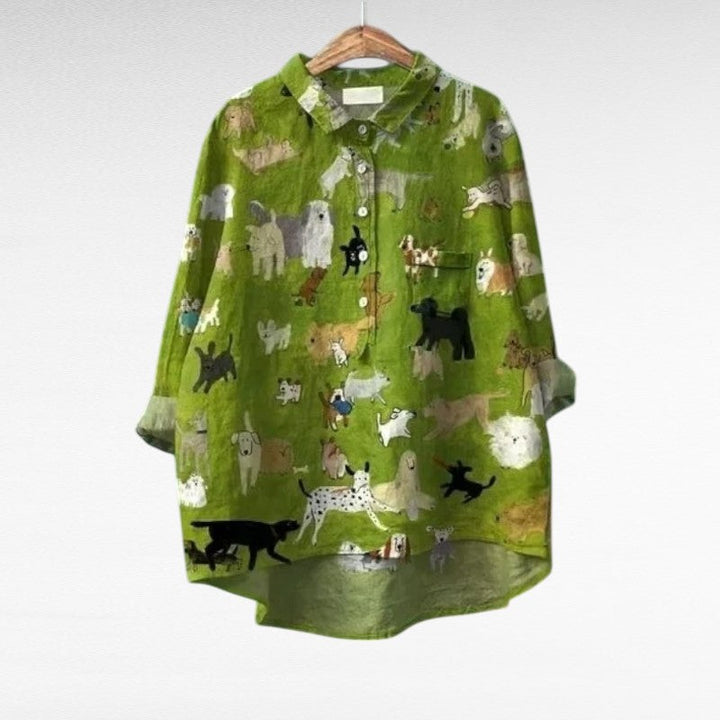 BEAUMONT NICE | BLOUSE IMPRIMÉ ANIMAUX POUR FEMMES