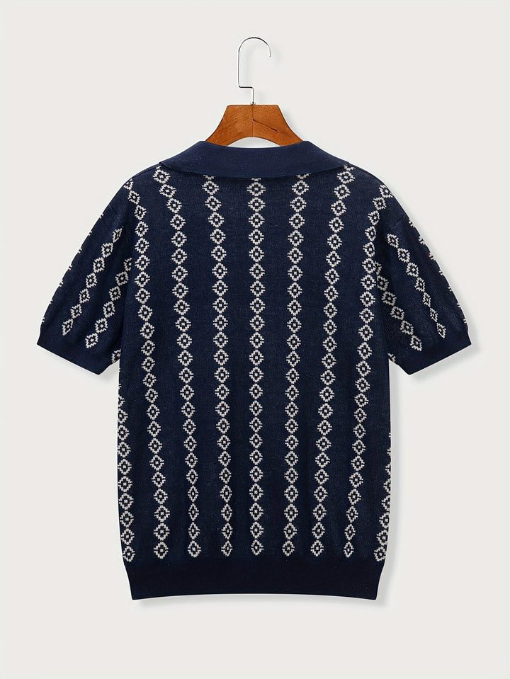 GEOMETRIC KNIT SHIRT FOR MEN