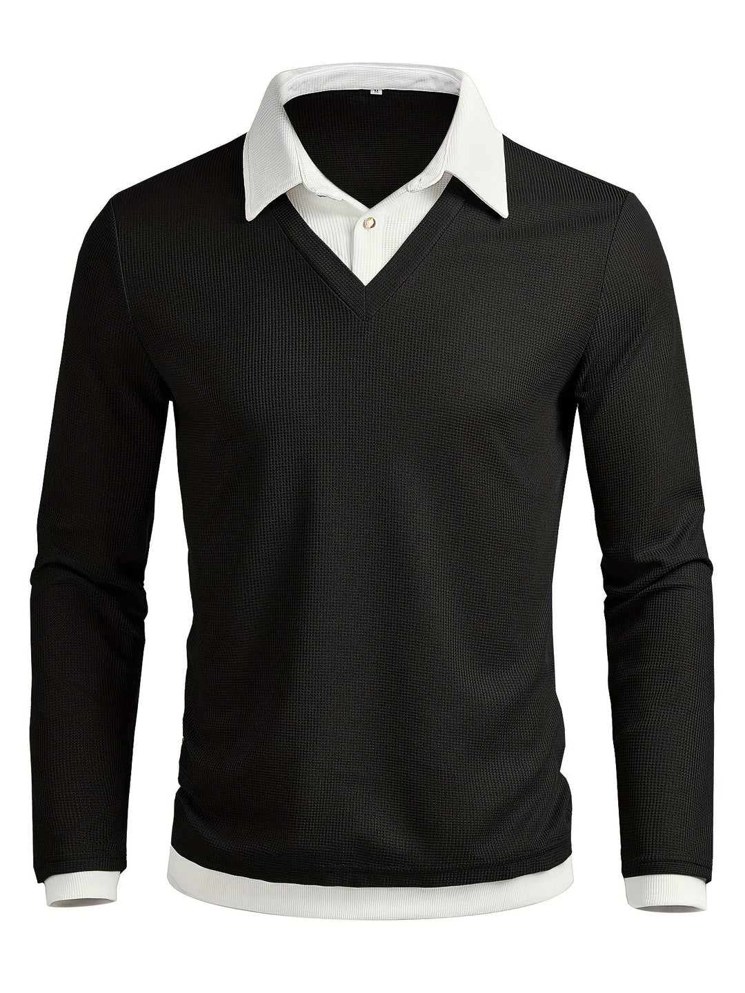 TEXTURED COLOURBLOCK POLO FOR MEN