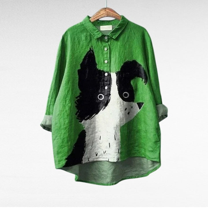 BEAUMONT NICE | BLOUSE CHIEN ARTISTIQUE POUR FEMMES