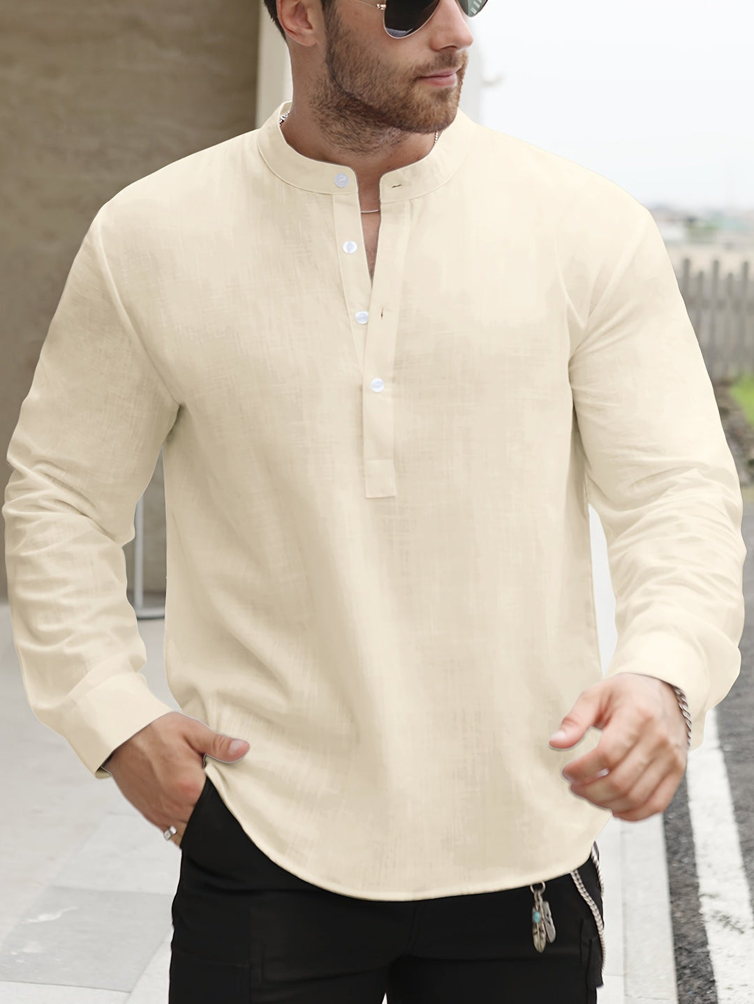 BOAT NECK SHIRT FOR MEN