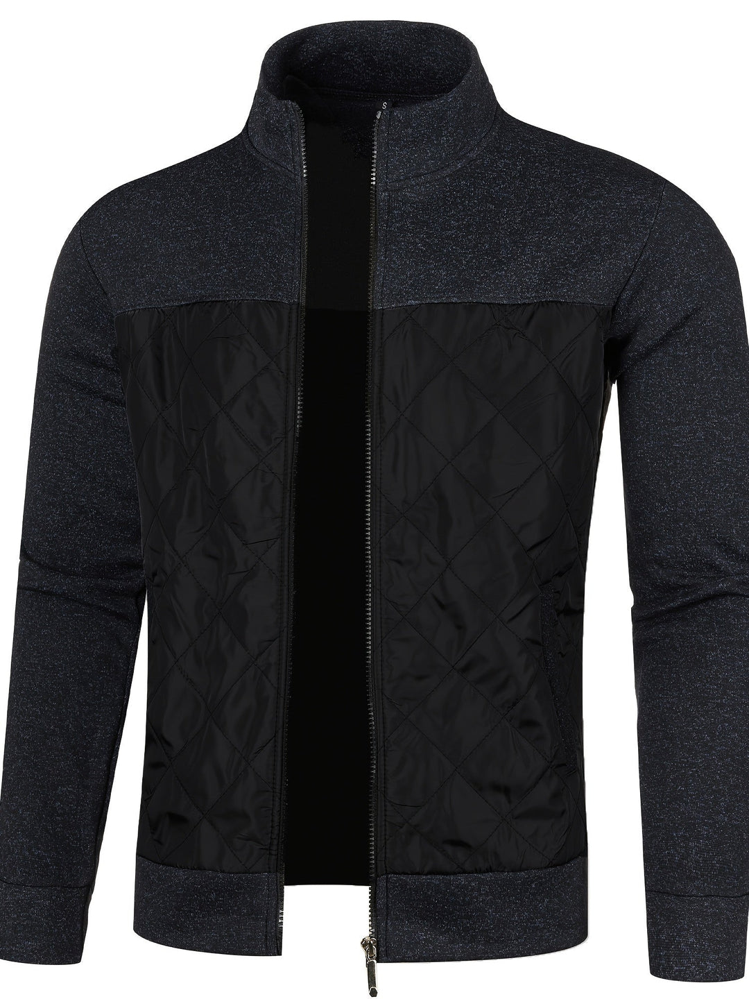 STAND COLLAR ZIP KNIT JACKET FOR MEN