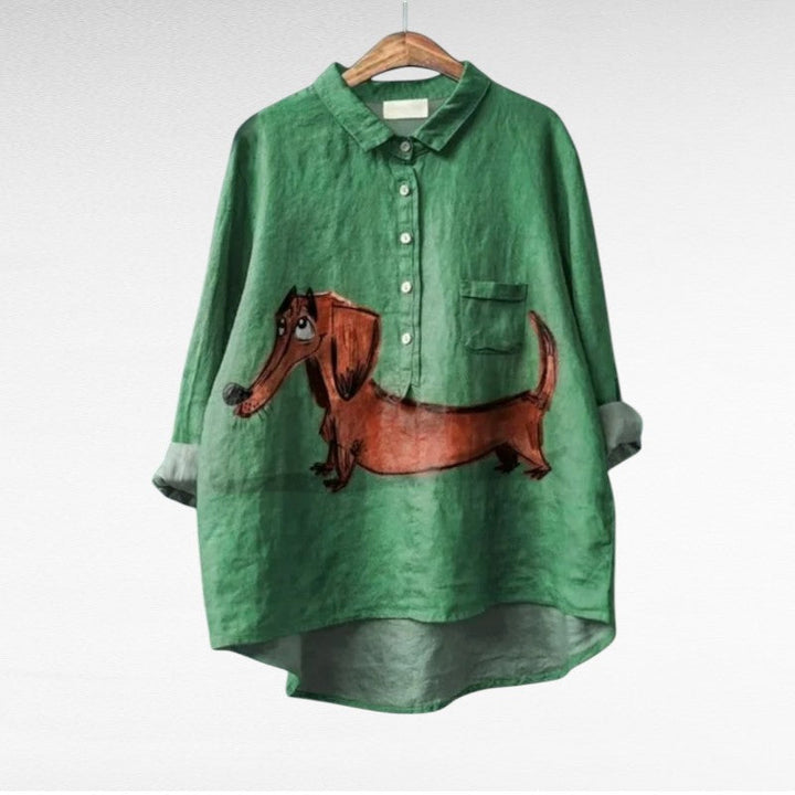 BEAUMONT NICE | BLOUSE CHIEN ARTISTIQUE POUR FEMMES