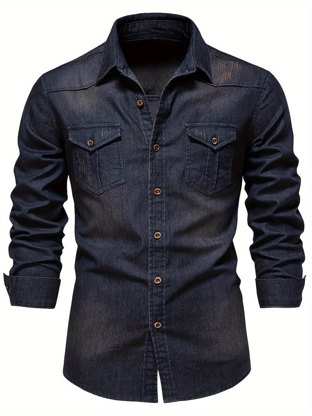COTTON BLEND DENIM SHIRT FOR MEN