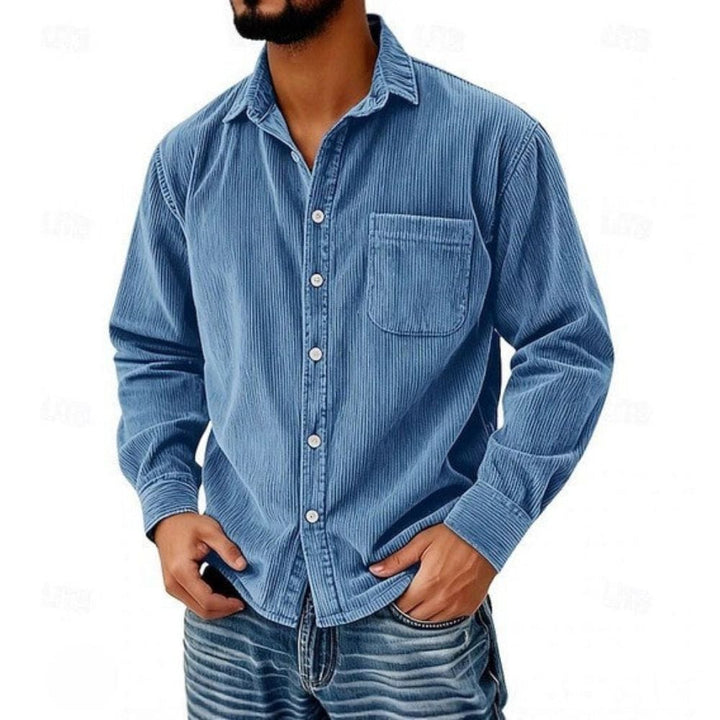 CORDUROY BUTTONED SHIRT FOR MEN