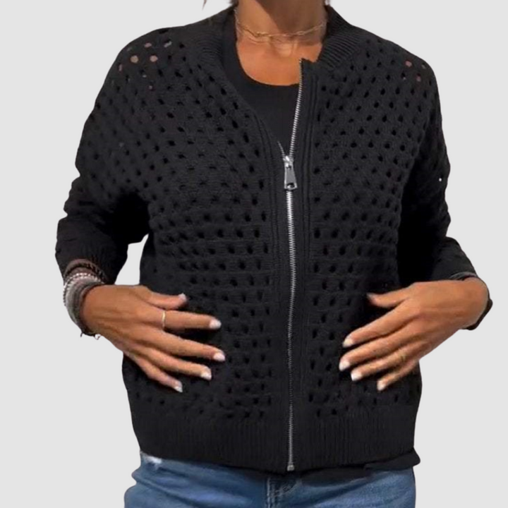 BEAUMONT NICE | GILET ZIPPE TRICOTÉ POUR FEMMES