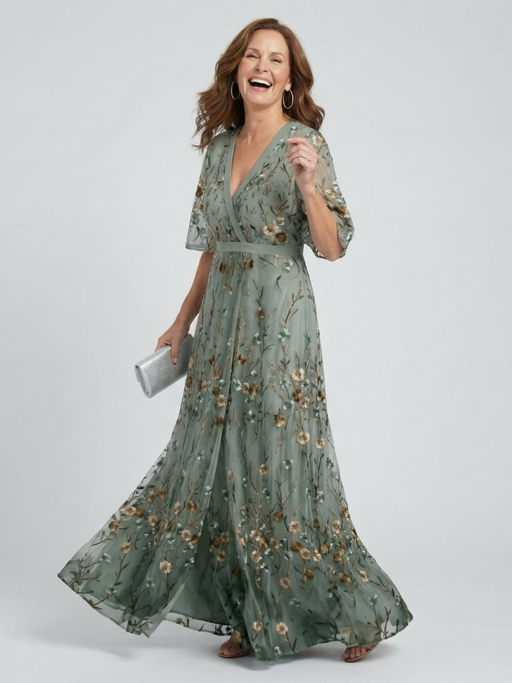 BEAUMONT NICE | ROBE MIDI CHIC EN MOUSSELINE POUR FEMME