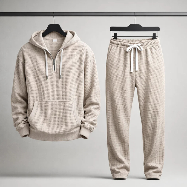 WAFFLE KNIT SET FOR MEN