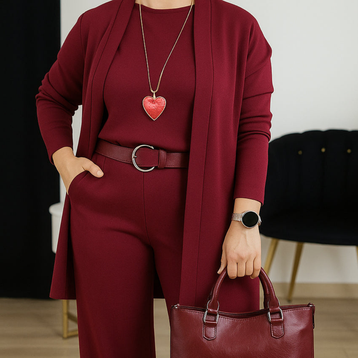 BEAUMONT NICE | ENSEMBLE MAILLE TROIS PIÈCES POUR FEMMES