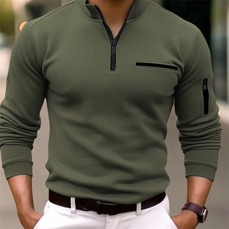 ZIP COLLAR SHIRT FOR MEN