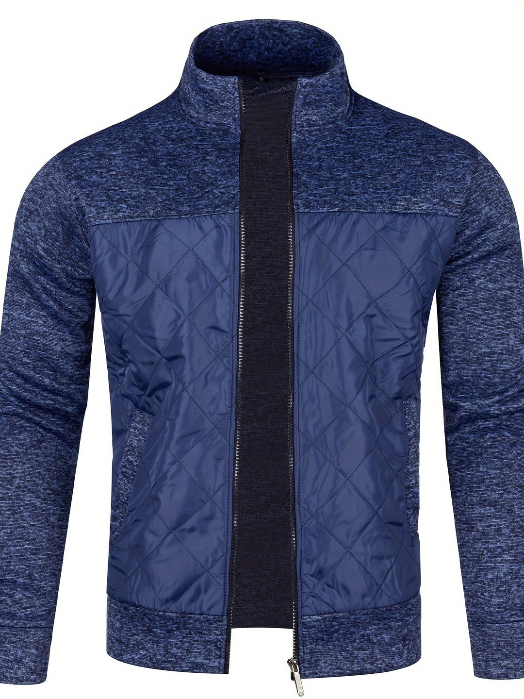STAND COLLAR ZIP KNIT JACKET FOR MEN
