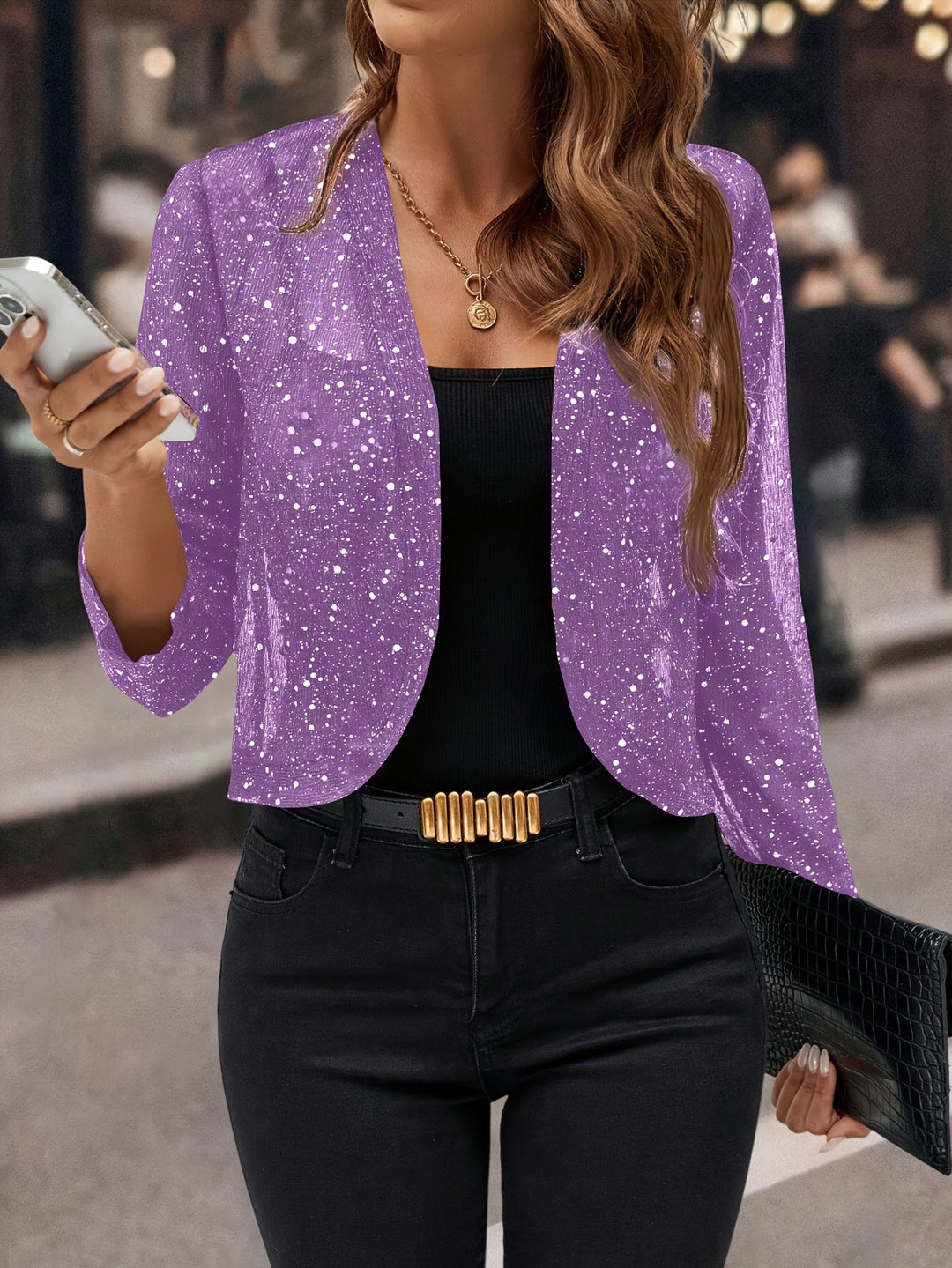 BEAUMONT NICE | VESTE COURTE À PAILLETTES POUR FEMMES