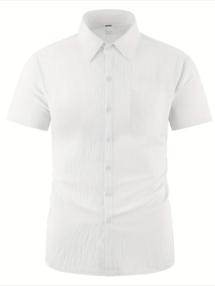 LAPEL LINEN SHIRT FOR MEN