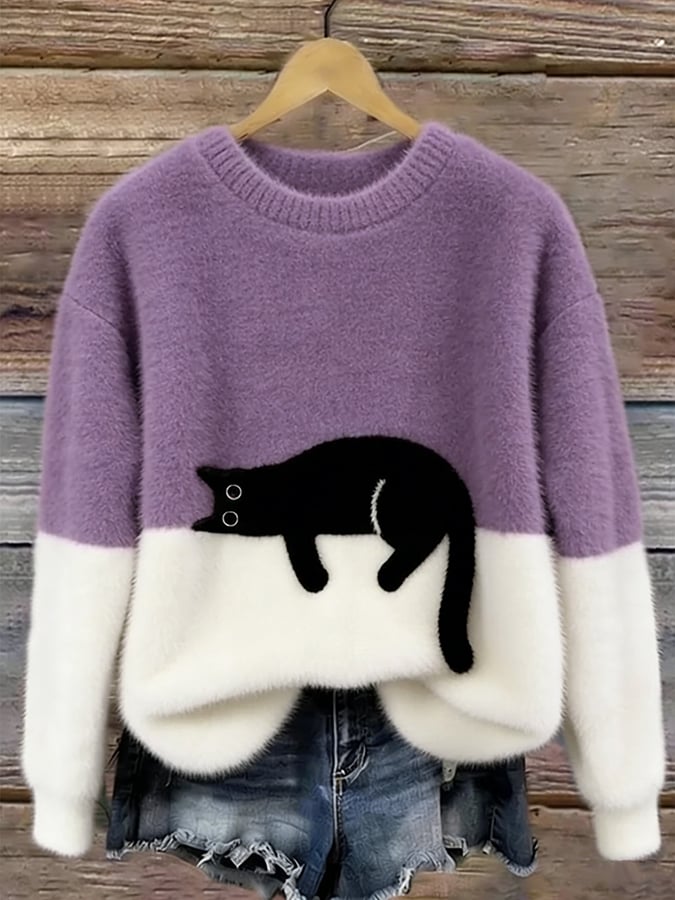 BEAUMONT NICE | PULL DÉTENDUE À MOTIFS POUR FEMMES