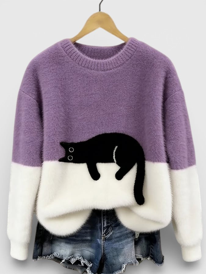 BEAUMONT NICE | PULL IMPRIMÉ FÉLIN POUR FEMMES