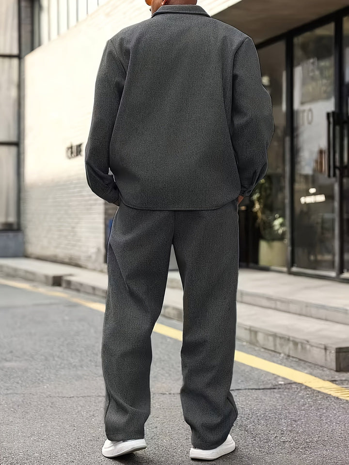 ZIPPER TWO-PIECE SET FOR MEN