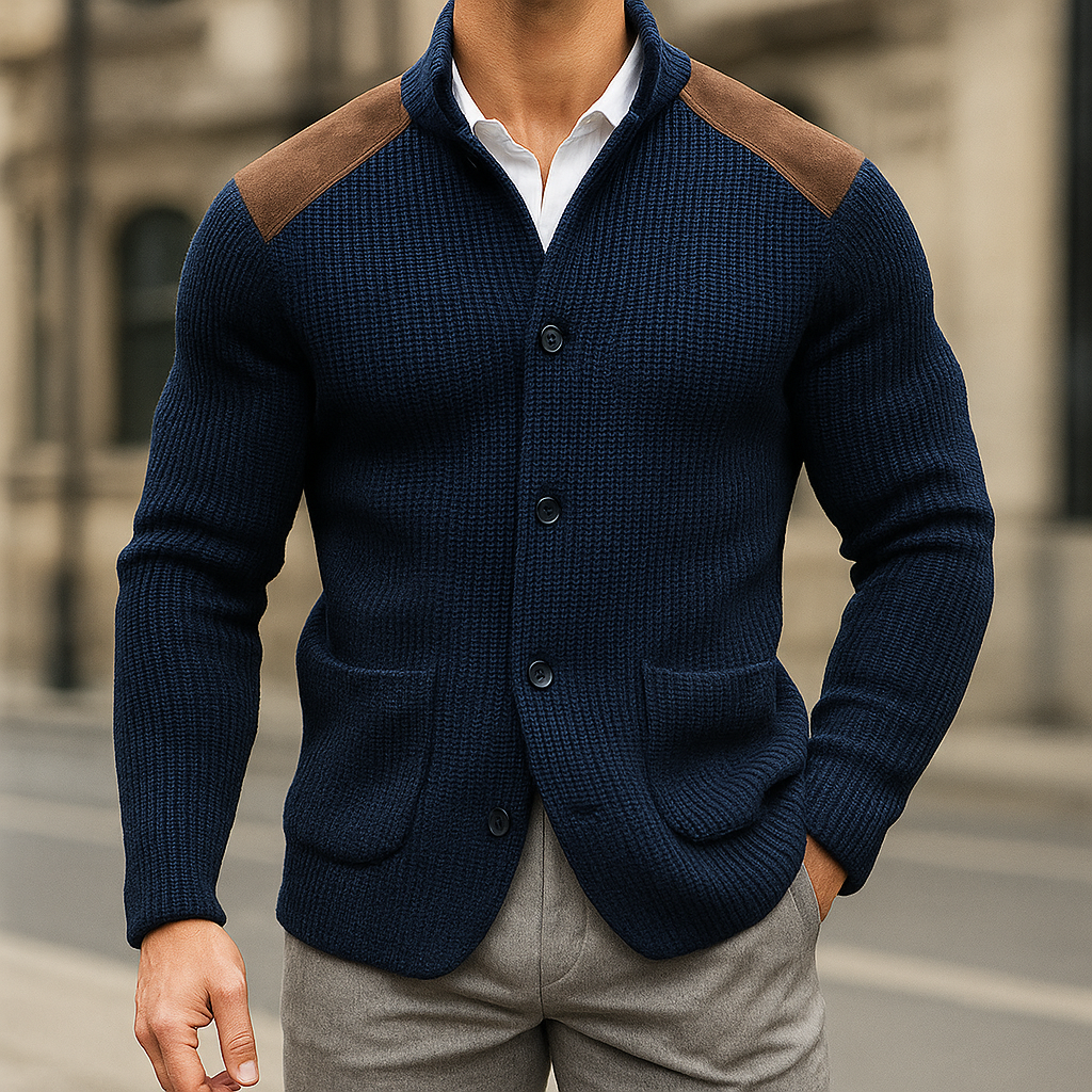 TEXTURED KNIT BLAZER FOR MEN