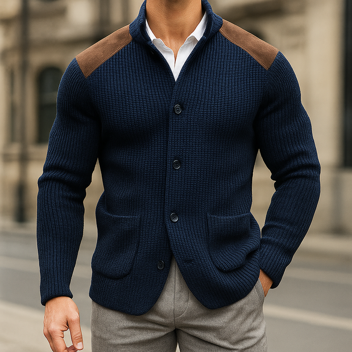 TEXTURED KNIT BLAZER FOR MEN