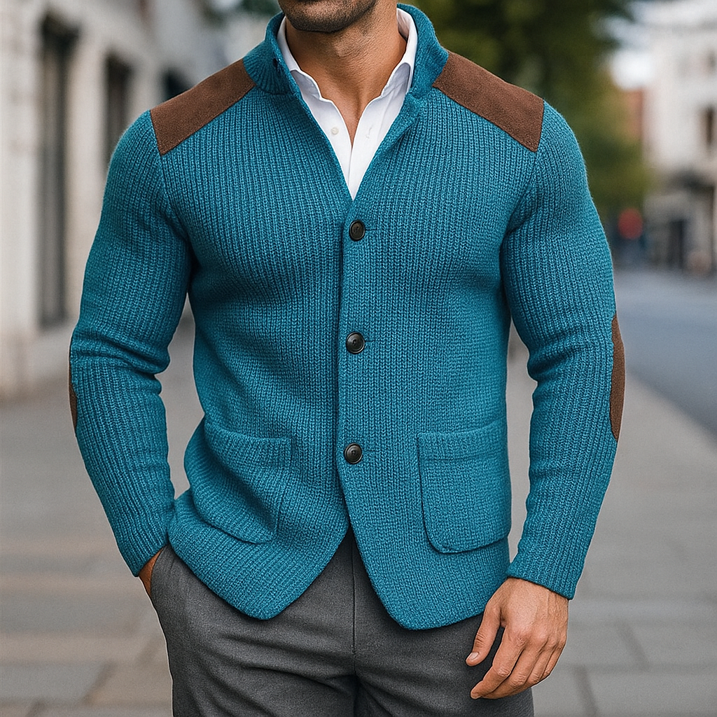 TEXTURED KNIT BLAZER FOR MEN