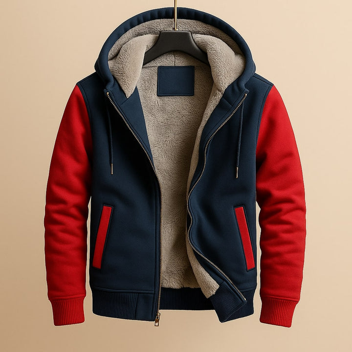 DOUBLE-LAYERED HOODED JACKET FOR MEN