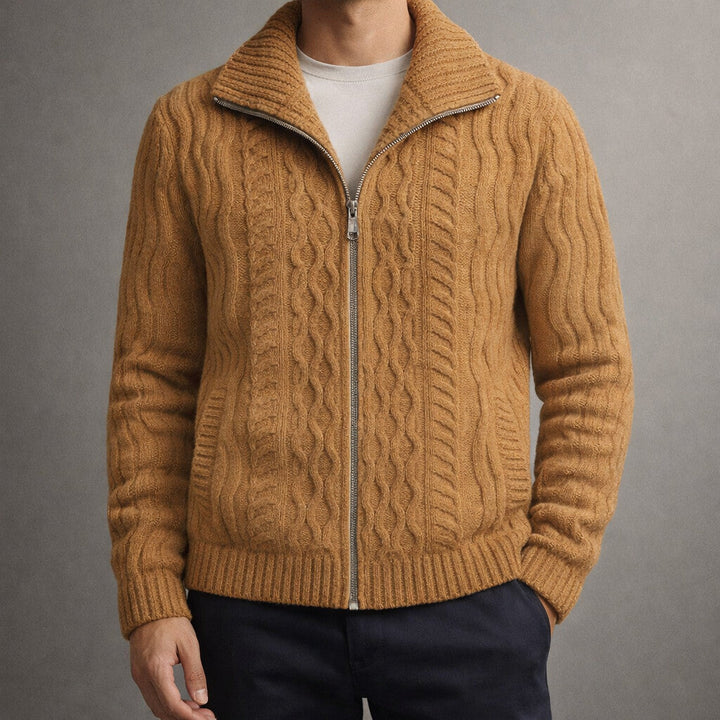 CLASSIC ZIPPERED CARDIGAN FOR MEN