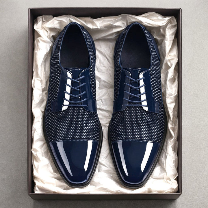 PATENT CAP TOE OXFORD FOR MEN