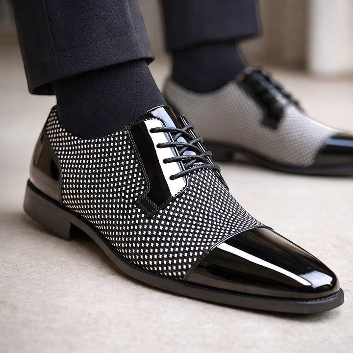 PATENT CAP TOE OXFORD FOR MEN