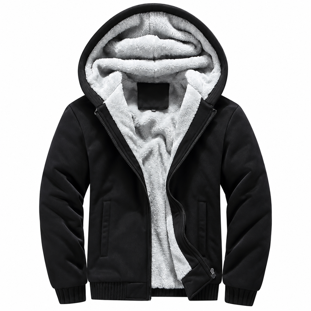 THICK LINED HOODED ZIP HOODIE FOR MEN