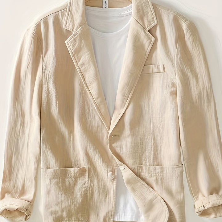 LAPEL COTTON JACKET FOR MEN
