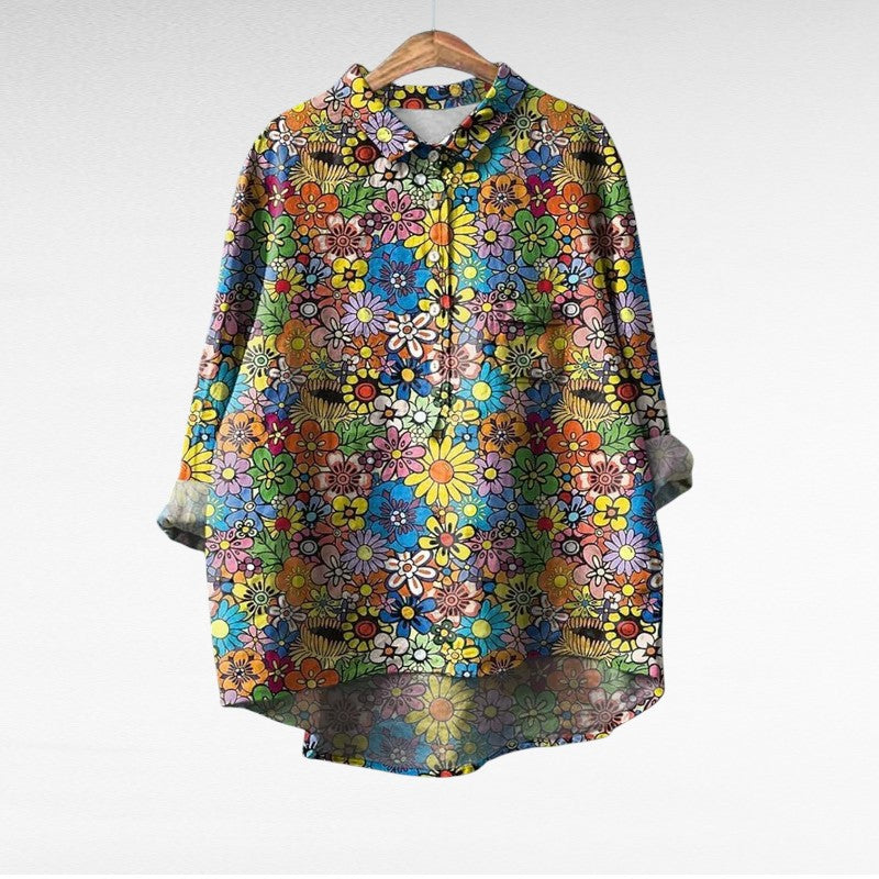 BEAUMONT NICE | BLOUSE FLEURS COLORÉES POUR FEMMES