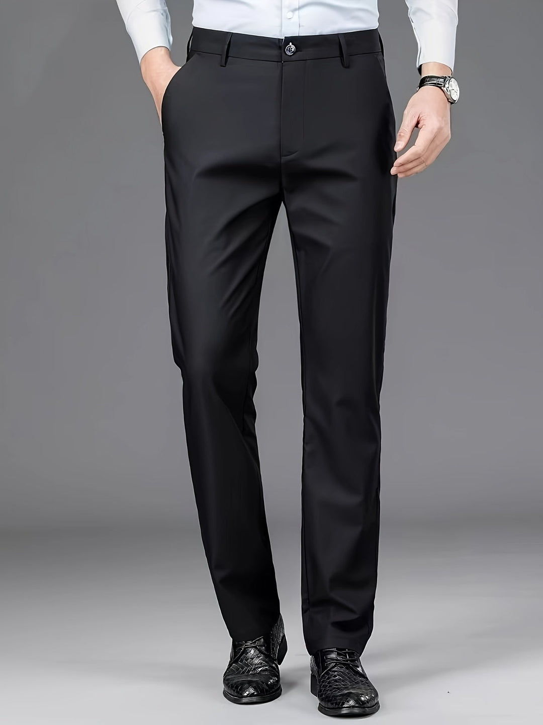 STRAIGHT LEG DRESS TROUSERS FOR MEN