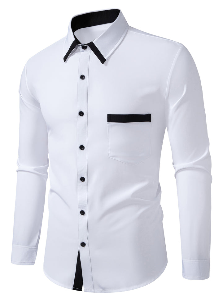 CONTRAST PANEL SHIRT FOR MEN