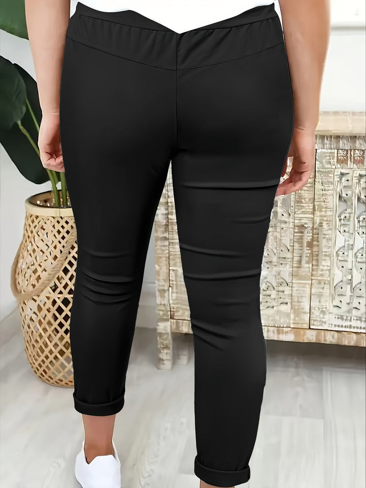 BEAUMONT NICE | PANTALON SLIM CLASSIQUE À CORDON POUR FEMMES